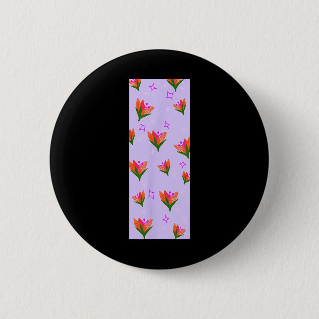 Threadless Floresta Mondblumen-Yoga-Matte Grafik  Button (Vorderseite)