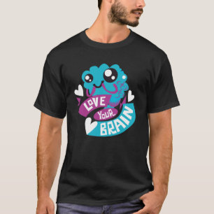 Threadless I Heart Guts Love Your Brain Grafik T-Shirt