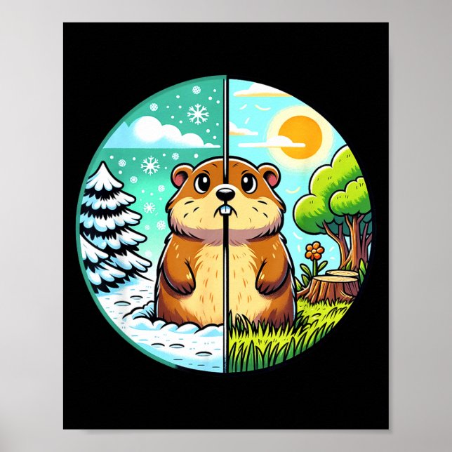 Threadrock Winter oder Frühling Tag des Murmeltier Poster (Vorne)