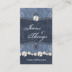 Threads Denim n Daisies Business Card Shabby Chic Visitenkarte
