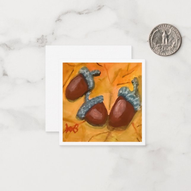 Three Acorns Mitteilungskarte (Vorderseite/Rückseite Beispiel)