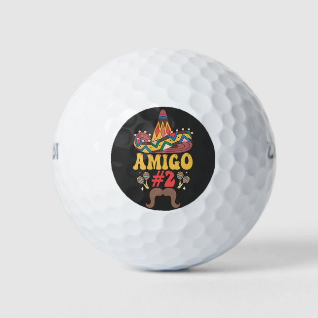 Three Amigos Mexiko Funny Matching Cinco De Mayo Golfball (Vorderseite)