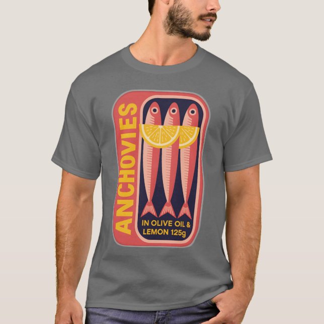 Three Anchovies in Olive Lemon Can gift T-Shirt (Vorderseite)