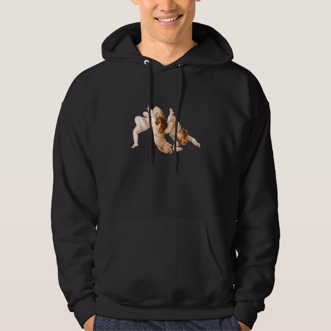 Three angel  motif cute angel hoodie painting art (Vorderseite)
