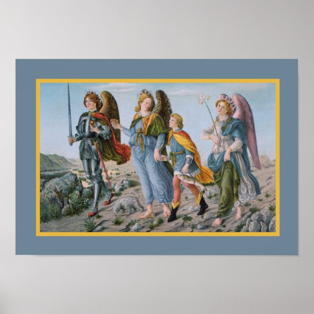 Three Archangels und Tobias (M 017) Poster (Vorne)