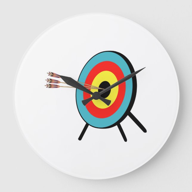 Three Arrow Bullseye Große Wanduhr (Vorderseite)