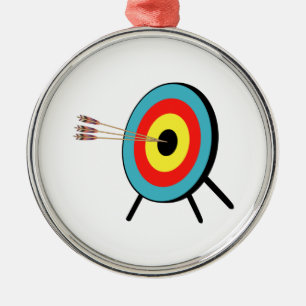 Three Arrow Bullseye Ornament Aus Metall