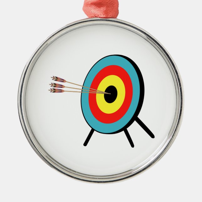 Three Arrow Bullseye Ornament Aus Metall (Vorne)