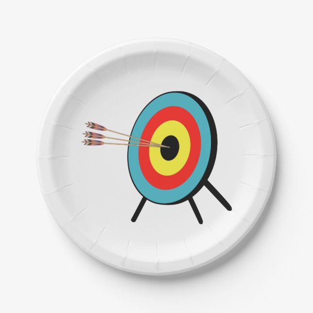 Three Arrow Bullseye Pappteller (Vorderseite)