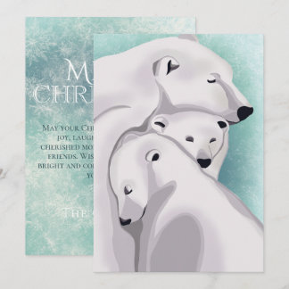 Three Bears Winter Wonderland - Frohe Weihnachten Einladung