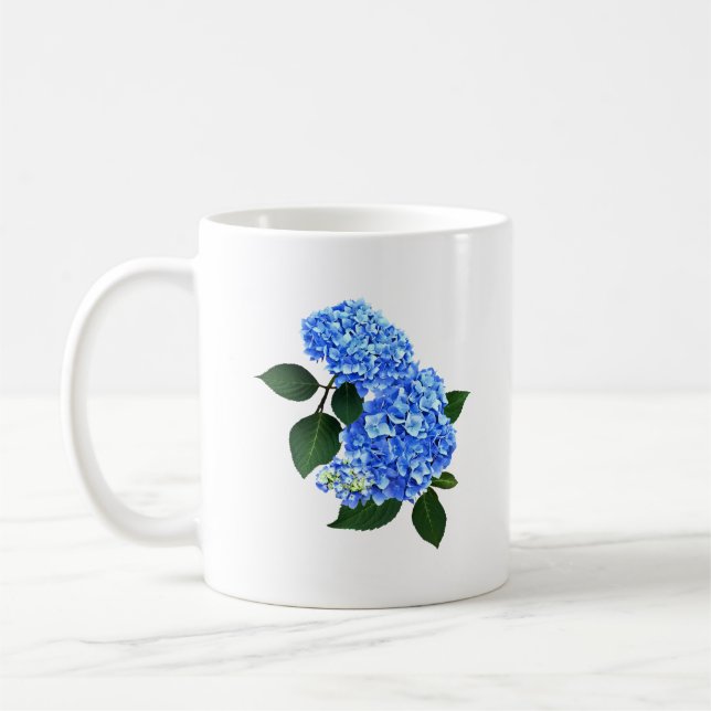 Three Blue Hydrangea Kaffeetasse (Links)