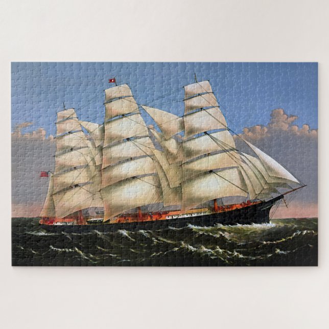 Three Brothers Clipper Ship 1875 Puzzle (Horizontal)