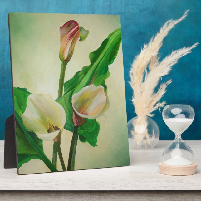 Three Calla Lilies Atemberaubend Botanical Acrylic Fotoplatte (Seite)