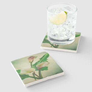 Three Calla Lilies Atemberaubend Botanical Acrylic Steinuntersetzer