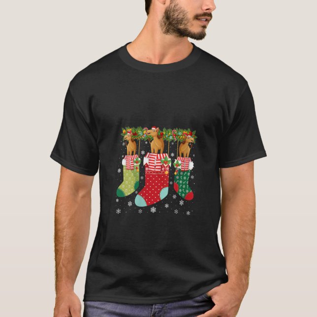 Three Camel in Socks Funny Ugly Christmas Sweater T-Shirt (Vorderseite)