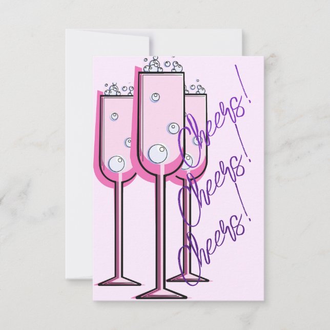 Three Cheers Bachelorette Einladung (Vorderseite)