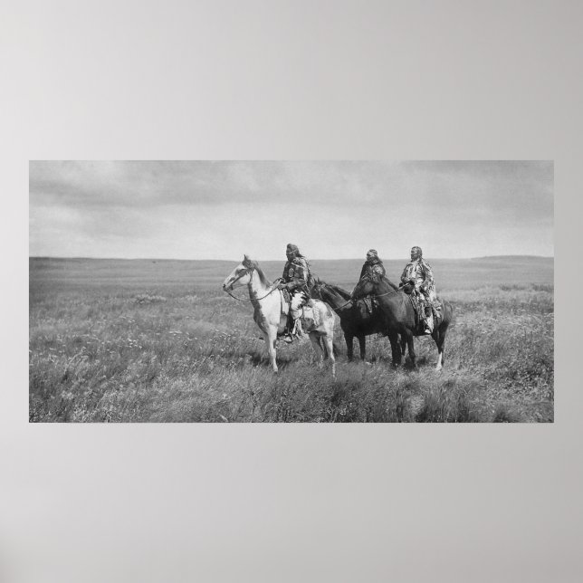 Three Chiefs Piegan Blackfeet Indianeramerikaner Poster (Vorne)