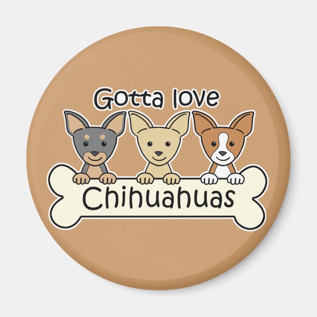 Three Chihuahuas Magnet (Vorne)