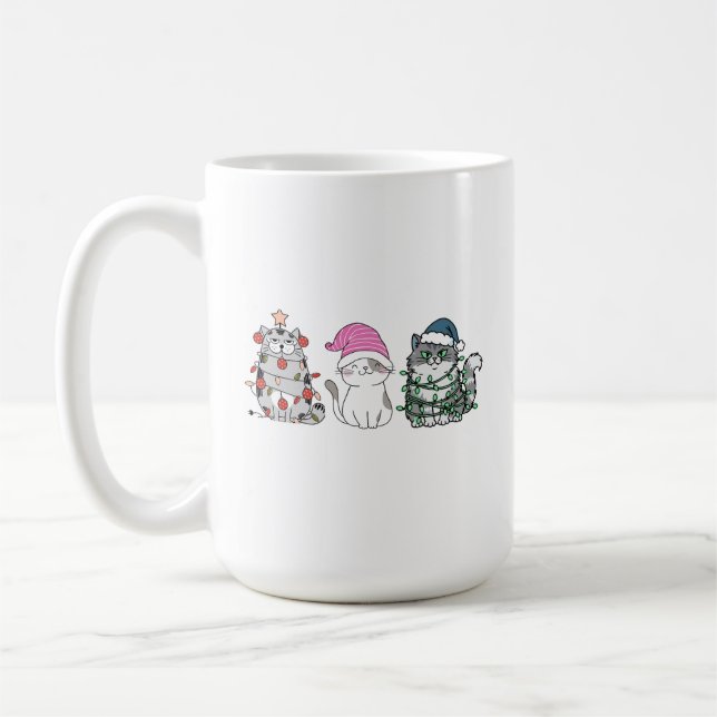 Three Christmas Cats Kaffeetasse (Links)