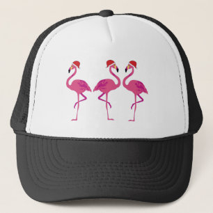 Three Christmas Flamingos Truckerkappe
