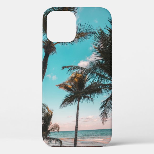 Three coconut trees on seashore Case-Mate iPhone hülle (Rückseite)