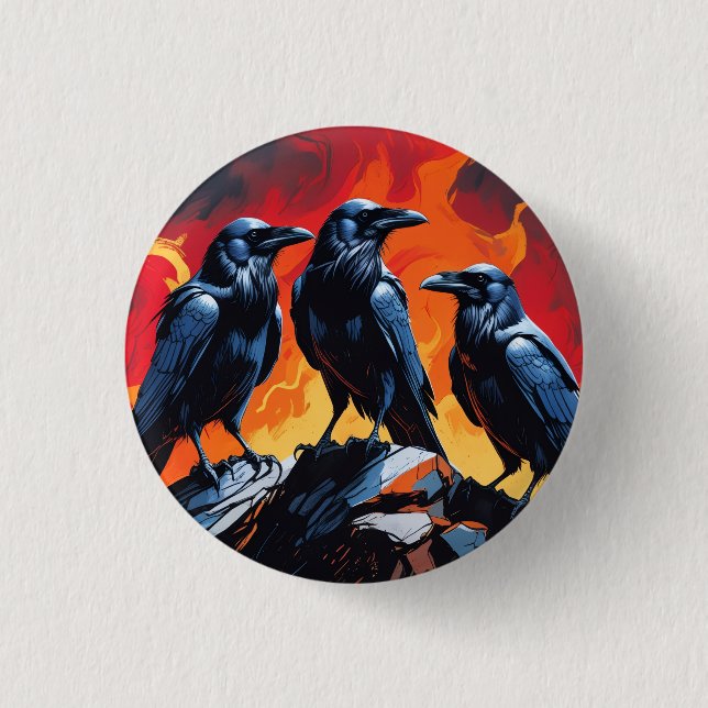 Three Crows Button (Vorderseite)