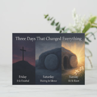 Three Days That Changed Everything Easter Card Feiertagskarte