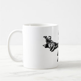 Three Dogs Mug – Lying Trio in Black Ink Kaffeetasse