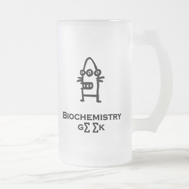 Three Eye Bot Biochemie Geek Mattglas Bierglas (Rechts)