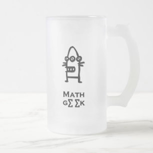 Three Eye Bot Math Geek Mattglas Bierglas