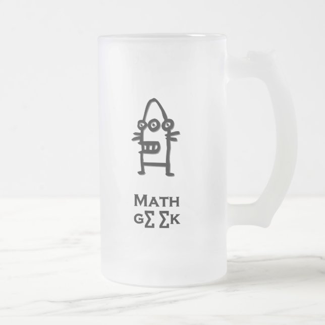 Three Eye Bot Math Geek Mattglas Bierglas (Rechts)
