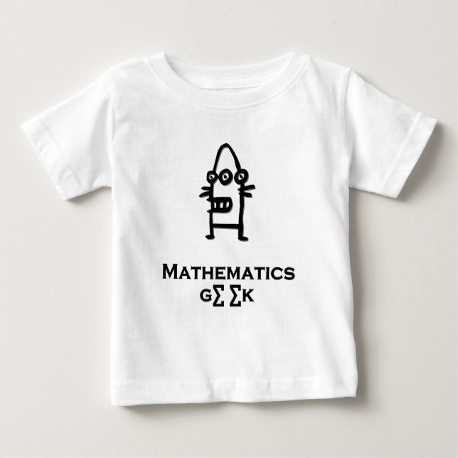 Three Eye Bot Mathematics Geek Baby T-shirt (Vorderseite)