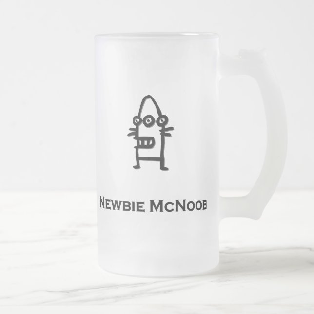 Three Eye Bot Newbie McNoob Mattglas Bierglas (Rechts)