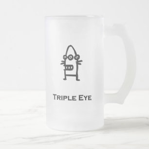Three Eye Bot Triple Eye Mattglas Bierglas
