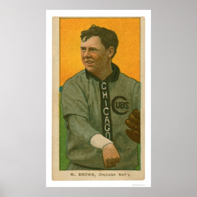 Three Finger Brown Cubs Baseball 1911 Poster (Vorne)