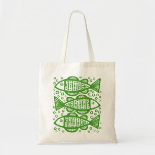 Three Fish - Avocado Green Tragetasche