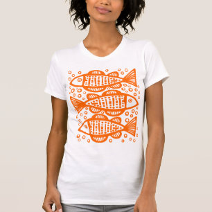 Three Fish - Orange T-Shirt