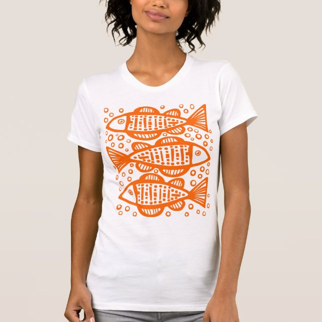 Three Fish - Orange T-Shirt (Vorderseite)