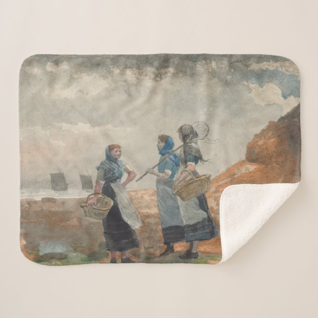 Three Fisher Girls (in Tynemouth, Northumberland) Sherpadecke (Vorderseite (Horizontal))