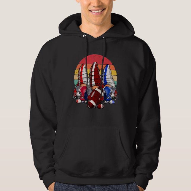 Three Football Gnomes Football Gnome  Sport Footba Hoodie (Vorderseite)