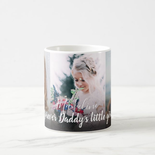 Three Foto Daddy Daughter Tasse (Mittel)