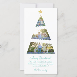 Three Foto von Christmas Tree Skinny Holiday Card Feiertagskarte