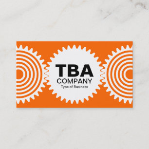Three Gears v3 - Orange FF6600 und White Visitenkarte
