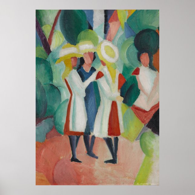 "Three Girls" Art Poster (Vorne)