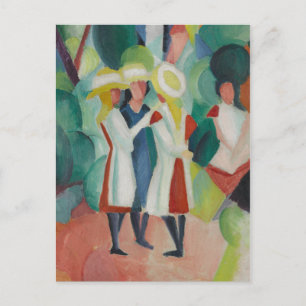 „Three Girls“ Kunstpostkarte Postkarte