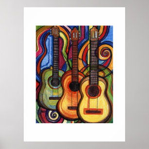 Three Gitarren Music Poster