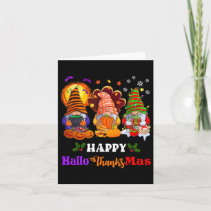 Three Gnomes Halloween Frohe Weihnachts-Happy Hall Karte