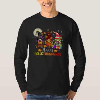 Three Gnomes Halloween Merry Christmas Happy Hallo T-Shirt