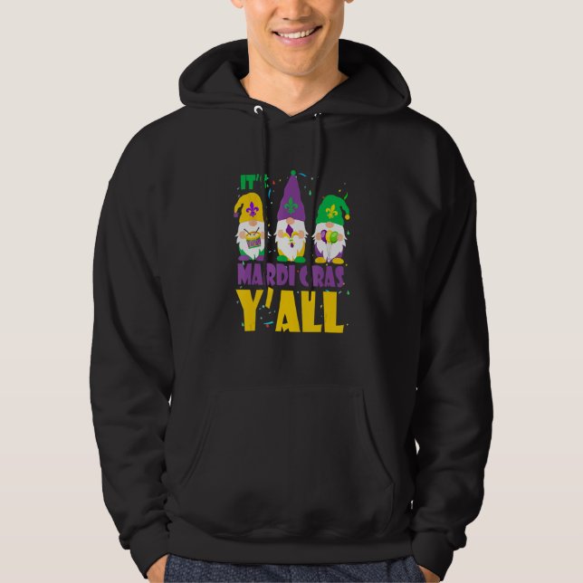 Three Gnomes Mardi Gras 2023 Hoodie (Vorderseite)