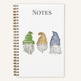 Three Gnomes Watercolor Spiral Notebook  Notizbuch